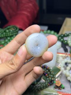 点墨青花带糖平安扣